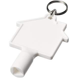 Utility key with keychain for items such as meter boxes and street poles. Made from recycled plastic. The dimensions for the opening is a triangular shape with 8 mm edges. Due to the nature of recycled plastic, colour shades may vary slightly, and there may be specks of colour. Made in the UK.