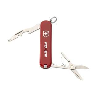 Outil de poche de la marque Victorinox avec manche en ABS et outils en acier 100% recyclé. Cet outil ne possède pas de couteau et est donc autorisé en bagage à main. 4 pièces avec 7 fonctions : ciseaux, outil combiné avec décapsuleur, tournevis cruciforme et pince à dénuder, porte-clés, pince à épiler et cure-dents. Comprend un mode d'emploi et une garantie à vie contre les défauts de matériaux et de fabrication. Victorinox est le symbole mondial de qualité, fiabilité, fonctionnalité et perfection. Attention, la législation en vigueur s'applique concernant la possession et / ou le transport de couteaux ou d'outils multifonctions en public. Emballage par pièce. Outil de poche de la marque Victorinox avec manche en ABS et outils en acier 100% recyclé. Cet outil ne possède pas de couteau et est donc autorisé en bagage à main. 4 pièces avec 7 fonctions : ciseaux, outil combiné avec décapsuleur, tournevis cruciforme et pince à dénuder, porte-clés, pince à épiler et cure-dents. Comprend un mode d'emploi et une garantie à vie contre les défauts de matériaux et de fabrication. Victorinox est le symbole mondial de qualité, fiabilité, fonctionnalité et perfection. Attention, la législation en vigueur s'applique concernant la possession et / ou le transport de couteaux ou d'outils multifonctions en public. Emballage par pièce.
