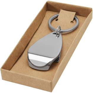 Luxury bottle opener with shiny finish. Including brown gift box.