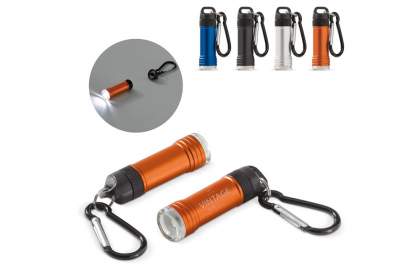 The magnetic aluminium survival torch with carbiner is perfect to attach to items such as a bag. As you pull the light from the carabiner it switched the light on in one movement. The magnetic mechanism makes it easy to reattach, which in turn will switch the light off. Batteries included.