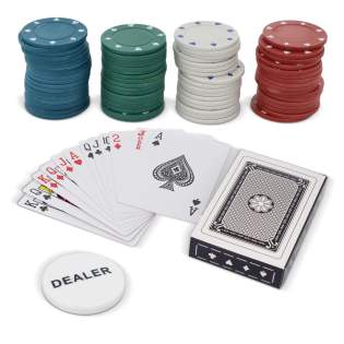 Vivez l'excitation d'une vraie partie de poker avec cet ensemble de poker complet d'InSideOut ! Que vous soyez débutant ou joueur expérimenté, ce set vous offre tout ce dont vous avez besoin pour passer une soirée amusante. L'ensemble contient 100 jetons de couleurs et de valeurs différentes, pour que vous gardiez toujours le contrôle du jeu, ainsi qu'un jeu de cartes et un bouton de croupier. Des instructions pratiques avec des explications sur les mains de poker vous permettent de commencer tout de suite, même si vous ne connaissez pas encore toutes les règles. Compact et facile à transporter dans sa boîte de rangement en carton, il est parfait pour la maison ou les déplacements !
Vivez l'excitation d'une vraie partie de poker avec cet ensemble de poker complet d'InSideOut ! Que vous soyez débutant ou joueur expérimenté, ce set vous offre tout ce dont vous avez besoin pour passer une soirée amusante. L'ensemble contient 100 jetons de couleurs et de valeurs différentes, pour que vous gardiez toujours le contrôle du jeu, ainsi qu'un jeu de cartes et un bouton de croupier. Des instructions pratiques avec des explications sur les mains de poker vous permettent de commencer tout de suite, même si vous ne connaissez pas encore toutes les règles. Compact et facile à transporter dans sa boîte de rangement en carton, il est parfait pour la maison ou les déplacements !