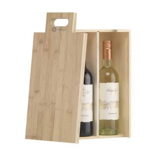 Rackpack Say Cheese: Weinkiste und Käsebrett in einem. Say Cheese ist eine Geschenkbox aus Holz mit zwei Fächern. Eine für eine Flasche Wein und eine für eine Auswahl an französischen Käsesorten. Der Deckel der Box dient auch als Schneidebrett aus Bambus, um den soeben geschenkten Käse zu präsentieren und zu schneiden. Guten Appetit! Rackpack: eine Wein-Geschenkbox aus FSC-Holz mit einem neuen zweiten Leben!  • geeignet für eine oder zwei Flaschen Wein • 8-10 mm FSC-zertifiziertes, nachhaltiges Kiefernholz • Wein nicht inklusive • Inhalt nicht enthalten. Wird einzeln in einem Kraftkarton geliefert.