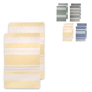 Dieses Set kleiner Ella-Hamamtücher von Sagaform ist aus dünner, gewebter, recycelter Baumwolle (70%) und Polyester (30%) hergestellt. Das charakteristische Muster der Streifen ist typisch für Sagaform. Sie trocknen schnell und lassen sich leicht auf... Dieses Set kleiner Ella-Hamamtücher von Sagaform ist aus dünner, gewebter, recycelter Baumwolle (70%) und Polyester (30%) hergestellt. Das charakteristische Muster der Streifen ist typisch für Sagaform. Sie trocknen schnell und lassen sich leicht auf...