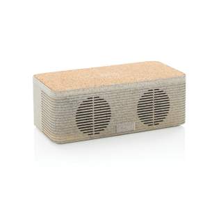 Met deze luxe uitziende tarwestro (35% tarwe vezel gemixed met ABS) en kurk speaker met draadloze oplader kun je luisteren naar je favoriete muziek terwijl je je telefoon draadloos oplaadt. Sluit eenvoudig de meegeleverde 150 cm Type C-kabel aan op uw oplader thuis of op kantoor en u bent klaar om te gaan. Het bevat een 5W draadloze luidspreker en een 5W draadloze oplader bovenop met een Type C-input en AUX-port. De speaker heeft een 1200 mAh-batterij en BT 5.0 voor een speelduur tot 4 uur en een werkafstand tot 10 meter. Als u beide functies gebruikt, moet u ervoor zorgen dat het item is aangesloten op netstroom.<br /><br />HasBluetooth: True<br />WirelessCharging: true<br />PowerbankCapacity: 1200<br />NumberOfSpeakers: 1<br />SpeakerOutputW: 5.00 Met deze luxe uitziende tarwestro (35% tarwe vezel gemixed met ABS) en kurk speaker met draadloze oplader kun je luisteren naar je favoriete muziek terwijl je je telefoon draadloos oplaadt. Sluit eenvoudig de meegeleverde 150 cm Type C-kabel aan op uw oplader thuis of op kantoor en u bent klaar om te gaan. Het bevat een 5W draadloze luidspreker en een 5W draadloze oplader bovenop met een Type C-input en AUX-port. De speaker heeft een 1200 mAh-batterij en BT 5.0 voor een speelduur tot 4 uur en een werkafstand tot 10 meter. Als u beide functies gebruikt, moet u ervoor zorgen dat het item is aangesloten op netstroom.<br /><br />HasBluetooth: True<br />WirelessCharging: true<br />PowerbankCapacity: 1200<br />NumberOfSpeakers: 1<br />SpeakerOutputW: 5.00