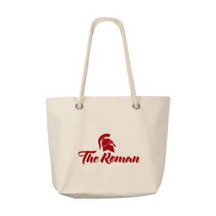Sac de plage en toile robuste (340 g/m²). Avec charnières à cordon et fermeture éclair à l'intérieur. Capacité env. 20 litres. Sac de plage en toile robuste (340 g/m²). Avec charnières à cordon et fermeture éclair à l'intérieur. Capacité env. 20 litres.