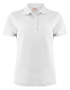 Polyester polo met toon-op-toon vierknoopsluiting. Het materiaal is spun-dyed wat betekent dat deze polo’s ingeverfd worden met een verfmethode waarbij minder water gebruikt wordt en als extra voordeel een betere kleurechtheid geeft. Oeko-Tex 100 gecertificeerd.