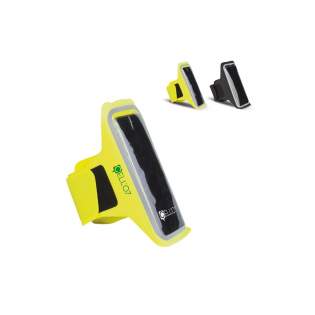 This Toppoint design armband for runners comes in a florescent colour and includes reflecting material for visibility. Suitable for most smartphones. Size adjustable making it ideal for men or women. The touch screen of your smartphone can be operated through the transparent PVC. It has an opening for earbuds.