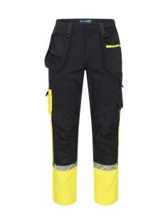 • Werkbroek met open zijzakken en achterzakken met extra breedte, linkerkant met klep en magnetische sluiting <br />• Holstertassen aan beide zijden voor gereedschap, pennen, etc <br />• Beenzakken, linkerzak met klep en magnetische sluiting, interne telefoonzak en houder voor ID-kaart <br />• Rechterzijde zak voor vouwmeter en zak voor gereedschap met messenknoop <br />• Kniebeschermingszakken, te openen aan de buitenkant met rits • Wijdere riemlus aan de achterkant om druk van de riem te voorkomen <br />• Verborgen knoop aan de voorkant • Voorgevormde knieën, stretchstof in het kruis en ingenaaide stretchband in de taille voor verhoogd comfort <br />• Cordura® versterking in de vouwmeterzak, achterzakken en over de knieën voor verhoogde duurzaamheid <br />• Waschipzakje<br /><br />Getest voor industrieel wassen volgens ISO 15797<br />Verhoogde zichtbaarheid volgens EN 17353<br />Geleverd in een bio-based, composteerbare polybag • Werkbroek met open zijzakken en achterzakken met extra breedte, linkerkant met klep en magnetische sluiting <br />• Holstertassen aan beide zijden voor gereedschap, pennen, etc <br />• Beenzakken, linkerzak met klep en magnetische sluiting, interne telefoonzak en houder voor ID-kaart <br />• Rechterzijde zak voor vouwmeter en zak voor gereedschap met messenknoop <br />• Kniebeschermingszakken, te openen aan de buitenkant met rits • Wijdere riemlus aan de achterkant om druk van de riem te voorkomen <br />• Verborgen knoop aan de voorkant • Voorgevormde knieën, stretchstof in het kruis en ingenaaide stretchband in de taille voor verhoogd comfort <br />• Cordura® versterking in de vouwmeterzak, achterzakken en over de knieën voor verhoogde duurzaamheid <br />• Waschipzakje<br /><br />Getest voor industrieel wassen volgens ISO 15797<br />Verhoogde zichtbaarheid volgens EN 17353<br />Geleverd in een bio-based, composteerbare polybag