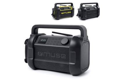 This compact WORKRADIO (IP64 splash-dustproof) with display is easy to take anywhere and can be used carefree for every job or construction site. You can choose from all FM radio stations (30x preset) and Bluetooth with NFC connection. Place your phone in the dust-free and sealed compartment and charge it (with USB-C) directly via one of the 1500mAh rechargeable batteries while listening to your own playlist. Telephone… no problem, you can call hands-free with this WORKRADIO with 20W speaker. The supplied cord with plug can easily be rolled up on the side.