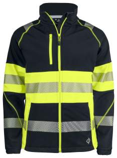 • softshell met goede ademende eigenschappen<br />• waterdichte ritssluitingen<br />• voering<br />• zijzakken met ritssluiting<br />• kinbescherming<br />• interne stormflap<br />• gesegmenteerde banden met stretch<br />• lus voor badgehouder