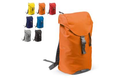 Spacious backpack suitable for outdoor activity for example. The main compartment can be closed by a drawstring and the adjustable strap gives plenty of flexibility when packing extra. There is an additional zipper pocket on the cover. The reflective patch enhances visibility in the dark.