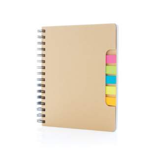 Met dit mooie kraft notitieboek heb je altijd notities bij de hand voor snelle memo's en herinneringen. De heldere kleuren zorgen ervoor dat je notities opvallen. Het notebook is van kraft en wordt geleverd met plaknotities van 2 formaten met elk 30 vellen. Het notitieboek met spiraalvormige ring en bevat 100 vellen/200 pagina's met gerecycled papier van 80 g/m2.<br /><br />NotebookFormat: A5<br />NumberOfPages: 200<br />PaperRulingLayout: Gelinieerde pagina's
