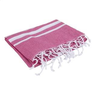 A multifunctional hammam towel from Oxious. Made from 50% OEKO-TEX® certified cotton and 50% recycled industrial textile waste (140 g/m²). Vibe is a wonderfully soft and stylish cloth with a cool stripe pattern. Beautiful as a shawl, dress on the couch, luxurious (hammam) cloth or towel. The cloth is handmade. Vibe symbolizes relaxation in a cozy atmosphere and environment. These beautiful, soft cloths are made by local women in a small village in Turkey. They work there in a social context, with room for growth and development. The cloths are handmade with love and care for the environment. Pure enjoyment can begin with a product from the Oxious collection. Optional: Each item supplied in a kraft cardboard envelope and/or with a kraft sleeve. A multifunctional hammam towel from Oxious. Made from 50% OEKO-TEX® certified cotton and 50% recycled industrial textile waste (140 g/m²). Vibe is a wonderfully soft and stylish cloth with a cool stripe pattern. Beautiful as a shawl, dress on the couch, luxurious (hammam) cloth or towel. The cloth is handmade. Vibe symbolizes relaxation in a cozy atmosphere and environment. These beautiful, soft cloths are made by local women in a small village in Turkey. They work there in a social context, with room for growth and development. The cloths are handmade with love and care for the environment. Pure enjoyment can begin with a product from the Oxious collection. Optional: Each item supplied in a kraft cardboard envelope and/or with a kraft sleeve.