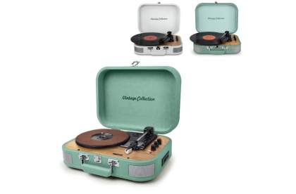 With this record player from Muse you can not only play your "old" LPs or singles, you can also connect an external device via the AUX connection. Just as you can easily stream your music from your tablet or smartphone via Bluetooth. Via a USB connection it is possible to record your LPs on a USB stick. Easy to store thanks to its compact size.