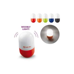 Fun and innovative wobbly light. Tap the egg-shaped light to switch on. Batteries included. Comes packaged in a gift box.
