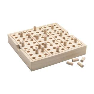Plateau de jeu Sudoku de luxe avec couvercle, en bois de pin FSC 100% certifié. Le couvercle fait également office de plateau de jeu. Les 81 pions qui l'accompagnent sont numérotés et peuvent être rangés dans la boîte de jeu à 9 compartiments. Env. 10 cartes à jouer et règle du jeu incluses. Chaque article est fourni dans une boite individuelle en papier kraft marron. Plateau de jeu Sudoku de luxe avec couvercle, en bois de pin FSC 100% certifié. Le couvercle fait également office de plateau de jeu. Les 81 pions qui l'accompagnent sont numérotés et peuvent être rangés dans la boîte de jeu à 9 compartiments. Env. 10 cartes à jouer et règle du jeu incluses. Chaque article est fourni dans une boite individuelle en papier kraft marron.