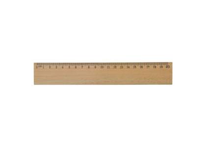 A Rustic ruler made of ceder wood, which is 20cm long and metric units. Due to the natural material, slight colour differences are possible, this is not a defect but simply a proof of nature.