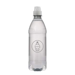 500 ml natürliches Quellwasser in einer transparenten Flasche mit Sportverschluß. Farbe Kappe transparent. 500 ml natürliches Quellwasser in einer transparenten Flasche mit Sportverschluß. Farbe Kappe transparent.