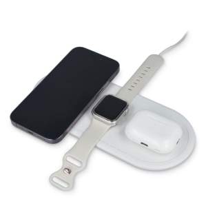 Dieses kabellose 3-in-1-Schnellladegerät lädt gleichzeitig Smartphone, Apple Watch und AirPods mit bis zu 15 W auf. Mit eleganter LED-Basis und einem 100 cm langen USB-C-auf-USB-C-Kabel für einfache Einrichtung. Dieses kabellose 3-in-1-Schnellladegerät lädt gleichzeitig Smartphone, Apple Watch und AirPods mit bis zu 15 W auf. Mit eleganter LED-Basis und einem 100 cm langen USB-C-auf-USB-C-Kabel für einfache Einrichtung.