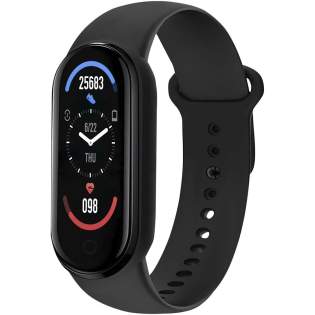 De AT410-smartband integreert verschillende functies om de dagelijkse fysieke activiteit te regelen: stappen, verbrande calorieën en afgelegde afstand. Hij meet ook de slaapkwaliteit en heeft een hartslagmeter en bloeddrukmeting. Compatibel met iOS en Android en hij ontvangt en geeft meldingen weer van de aangesloten smartphone. Wordt geleverd met een grote batterij die tot 7 dagen autonomie kan bieden. 0,96" touchscreen met een resolutie van 160 x 80. Waterdichtheid IPX7. De AT410-smartband integreert verschillende functies om de dagelijkse fysieke activiteit te regelen: stappen, verbrande calorieën en afgelegde afstand. Hij meet ook de slaapkwaliteit en heeft een hartslagmeter en bloeddrukmeting. Compatibel met iOS en Android en hij ontvangt en geeft meldingen weer van de aangesloten smartphone. Wordt geleverd met een grote batterij die tot 7 dagen autonomie kan bieden. 0,96" touchscreen met een resolutie van 160 x 80. Waterdichtheid IPX7.