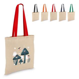 Fourre-tout classique en coton 140 g/m² avec un corps naturel et des poignées de couleur contrastée. Longues poignées pour un portage confortable à l'épaule. Certifié Oeko-Tex®. Idéal pour les événements, la vente au détail ou l'usage quotidien....