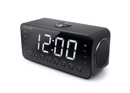 Beautiful design clock radio in a sturdy wooden version with Jumbo display and USB charging function. With this clock radio it is almost impossible to miss the time. A super large 1.8" dimmable LED display ensures that the time is easy to read. With the dual alarm you can be woken up at 2 times by the radio or buzzer function. Of course, the sleep, snooze and NAP function are also included. The radio has 20 preset stations so that you can always tune into your favorite radio station at the touch of a button. The connection of an external device is also possible thanks to the existing AUX connection. And if all this isn't crazy enough, you can charge your phone using the USB connection. The Muse M-192 CR works on mains power. In addition, this alarm clock is equipped with a back-up facility (battery), in the unlikely event that the power fails, the settings will be saved.