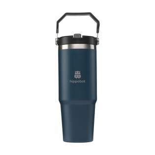 Large, double-walled drinking cup made from recycled stainless steel with straw. The striking, sturdy mug has a large, swivel handle and a screw-on lid with a collapsible drinking spout and a straw. This huge mug keeps drinks at temperature for a long time. Suitable for cold and hot drinks. This mug can go anywhere. Ideal for the gym or the office. The tapered, narrow bottom means the cup fits into almost any cup holder, making it perfect for travelling. RCS-certified. Total recycled material: 73%. Capacity 900 ml. Large, double-walled drinking cup made from recycled stainless steel with straw. The striking, sturdy mug has a large, swivel handle and a screw-on lid with a collapsible drinking spout and a straw. This huge mug keeps drinks at temperature for a long time. Suitable for cold and hot drinks. This mug can go anywhere. Ideal for the gym or the office. The tapered, narrow bottom means the cup fits into almost any cup holder, making it perfect for travelling. RCS-certified. Total recycled material: 73%. Capacity 900 ml.