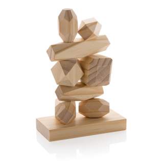 Upgrade your interior and have some fun with these Ukiyo pine wood balancing rocks. Test your balancing skills and build a beautiful centre piece for your indoor space. Crafted from high-quality  FSC®pine wood and packed in a GRS certified recycled polyester pouch. The natural grain of the wood adds a unique and rustic feel to any space.