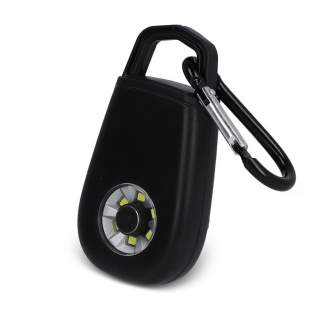 Alarme de sécurité personnelle fabriquée en ABS recyclé, émettant un son de plus de 100DB pour une alerte efficace. Comprend un mousqueton pour une fixation facile et est livrée avec 3 piles LR44. Comprend 6 lampes SMD d'une luminosité de 30lm avec des modes haut et flash pour une meilleure visibilité. Alarme de sécurité personnelle fabriquée en ABS recyclé, émettant un son de plus de 100DB pour une alerte efficace. Comprend un mousqueton pour une fixation facile et est livrée avec 3 piles LR44. Comprend 6 lampes SMD d'une luminosité de 30lm avec des modes haut et flash pour une meilleure visibilité.