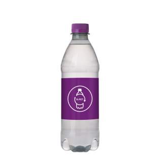 500 ml natuurlijk bronwater in een R-PET fles met draaidop. Kleur dop paars. 500 ml natuurlijk bronwater in een R-PET fles met draaidop. Kleur dop paars.