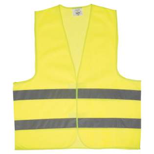 Geel veiligheidsvest voor volwassenen met twee reflecterende strepen en klittenbandsluiting. Gemaakt van stevig maar licht polyester waardoor het hesje comfortabel draagt. Voldoet aan de Europese EN20471 norm, klasse 2/2. Verplicht in de meeste Europese landen. Geel veiligheidsvest voor volwassenen met twee reflecterende strepen en klittenbandsluiting. Gemaakt van stevig maar licht polyester waardoor het hesje comfortabel draagt. Voldoet aan de Europese EN20471 norm, klasse 2/2. Verplicht in de meeste Europese landen.