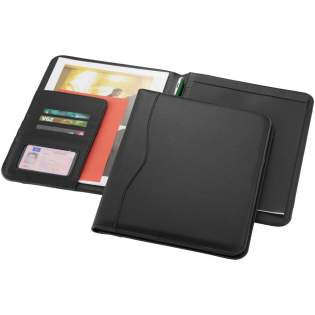 Conférencier avec passant pour stylo, poches pour documents et bloc-notes de 20 pages à lignes. Stylo et accessoires non fournis. Conférencier avec passant pour stylo, poches pour documents et bloc-notes de 20 pages à lignes. Stylo et accessoires non fournis.