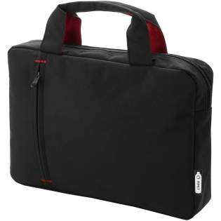 Serviette en plastique recyclé PET dotée d'un compartiment principal à fermeture zippée et d'une poche frontale à fermeture zippée, avec poignées de transport renforcées et éléments de contraste de couleur tendance. Serviette en plastique recyclé PET dotée d'un compartiment principal à fermeture zippée et d'une poche frontale à fermeture zippée, avec poignées de transport renforcées et éléments de contraste de couleur tendance.