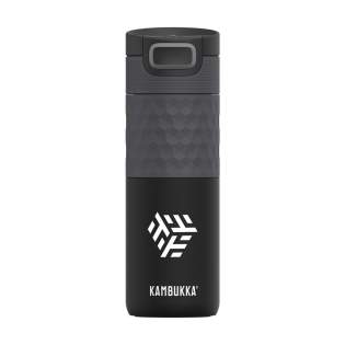 Le gobelet isotherme idéal pour voyager de la marque Kambukka® • excellente qualité • design attrayant • format pratique • acier inoxydable 18/8 isolé sous vide • maintient les boissons chaudes jusqu'à 9 heures et froides jusqu'à 18 heures • bouchon 3-en-1 avec 2 positions de boisson : appuyez brièvement dessus pour prendre une petite gorgée ou ouvrez-le complètement pour boire facilement et sans renverser, comme avec une tasse • facile à nettoyer grâce à Snapclean® : retirez le mécanisme intérieur allant au lave-vaisselle en une seule manipulation • seul le couvercle universel : convient également aux autres bouteilles Kambukka® • le couvercle passe au lave-vaisselle - laver le gobelet à la main • grip en caoutchouc • fond antidérapant • 100 % étanche • capacité 500 ml. • Le gobelet noire ne peut pas être munie d'une gravure laser.  REMARQUE : jusqu'à 1000 articles disponibles sous 6 jours ouvrés hors marquage, à l exception des réservations.