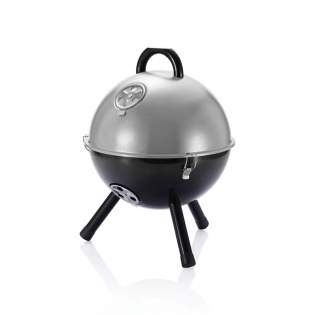 Kettle barbecue with design handle, food grill with wire handle and adjustable air valves. Registered design®