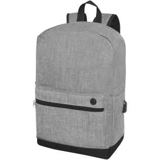 Sac à dos pour ordinateur portable avec panneau avant en tissu effet chiné et panneau arrière et fond de couleur noire. Comprend un grand compartiment principal zippé avec une housse pour ordinateur portable de 15,6 " et un compartiment avant zippé p... Sac à dos pour ordinateur portable avec panneau avant en tissu effet chiné et panneau arrière et fond de couleur noire. Comprend un grand compartiment principal zippé avec une housse pour ordinateur portable de 15,6 " et un compartiment avant zippé p...