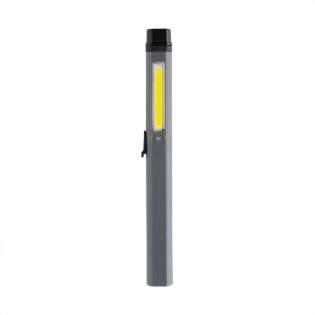 Zakformaat penlamp met superheldere COB, LED en blauw licht gemaakt van RCS-gecertificeerd gerecycled ABS-plastic. Totale gerecyclede inhoud: 33% op basis van het totale gewicht van het artikel. RCS-certificering garandeert een volledig gecertificeerde toeleveringsketen van de gerecyclede materialen. De penlamp maakt gebruik van een oplaadbare A-klasse 460 mAh lithiumbatterij, dus je hoeft de batterijen niet te vervangen. Gewoon opladen via je USB-poort. De penlamp wordt geleverd met 260 lumen COB, 80 lumen LED en blauw licht. Met 4 modi: COB, COB 50%, LED-licht en blauw licht. Met een clip aan de achterkant. Met type C-poort voor opladen. Gebruikstijd op één lading: 3 uur.<br /><br />Lightsource: COB LED<br />PVC free: true Zakformaat penlamp met superheldere COB, LED en blauw licht gemaakt van RCS-gecertificeerd gerecycled ABS-plastic. Totale gerecyclede inhoud: 33% op basis van het totale gewicht van het artikel. RCS-certificering garandeert een volledig gecertificeerde toeleveringsketen van de gerecyclede materialen. De penlamp maakt gebruik van een oplaadbare A-klasse 460 mAh lithiumbatterij, dus je hoeft de batterijen niet te vervangen. Gewoon opladen via je USB-poort. De penlamp wordt geleverd met 260 lumen COB, 80 lumen LED en blauw licht. Met 4 modi: COB, COB 50%, LED-licht en blauw licht. Met een clip aan de achterkant. Met type C-poort voor opladen. Gebruikstijd op één lading: 3 uur.<br /><br />Lightsource: COB LED<br />PVC free: true