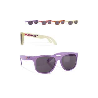 These white unique sunglasses change color when it comes in contact with sun light. This adds the element of surprise to a stylish pair of sunglasses. When the sunglasses haven't been in contact with the sun yet the color is white.
