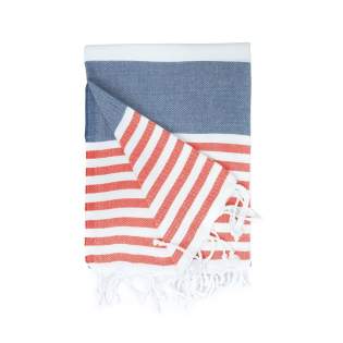 Das Hamamtuch T1-HAMMARINE Hammam Marine Navy Blue/Gold in der Größe 100 x 180 cm ist ideal für einen Strandbesuch oder einen Wellnesstag.<br />Durch den dünnen Stoff nimmt das Hamamtuch nicht viel Platz ein.<br />Die Fransen oben und unten sorgen fü... Das Hamamtuch T1-HAMMARINE Hammam Marine Navy Blue/Gold in der Größe 100 x 180 cm ist ideal für einen Strandbesuch oder einen Wellnesstag.<br />Durch den dünnen Stoff nimmt das Hamamtuch nicht viel Platz ein.<br />Die Fransen oben und unten sorgen fü...