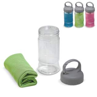 Serviette pour le sport. La serviette mesure 30x90cm, sèche très rapidement et essuie sueur et saleté de votre appareil de fitness. Très pratique à utiliser dans les salles de sport en raison de son petit format. Livré dans une petite bouteille.... Serviette pour le sport. La serviette mesure 30x90cm, sèche très rapidement et essuie sueur et saleté de votre appareil de fitness. Très pratique à utiliser dans les salles de sport en raison de son petit format. Livré dans une petite bouteille....