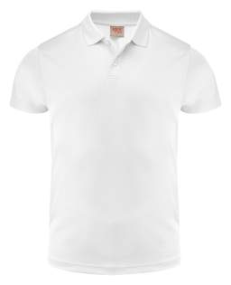 Polyester polo met toon-op-toon tweeknoopsluiting. Het materiaal is spun-dyed wat betekent dat deze polo’s ingeverfd worden met een verfmethode waarbij minder water gebruikt wordt en als extra voordeel een betere kleurechtheid geeft. Oeko-Tex 100 gecertificeerd.