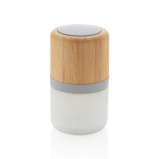 Draadloze luidspreker van 3 W gemaakt van natuurlijk bamboe. De luidspreker heeft een geïntegreerd sfeerlicht dat kan oplichten in 4 verschillende modi. Met BT 5.0 voor optimale verbinding tot 10 meter. De 400 mAh-batterij biedt een speelduur tot 3 uur, afhankelijk van het gebruik en kan binnen 2 uur worden opgeladen. Inclusief PVC-vrije TPE micro USB-C-kabel voor opladen.<br /><br />HasBluetooth: True<br />NumberOfSpeakers: 1<br />SpeakerOutputW: 3.00 Draadloze luidspreker van 3 W gemaakt van natuurlijk bamboe. De luidspreker heeft een geïntegreerd sfeerlicht dat kan oplichten in 4 verschillende modi. Met BT 5.0 voor optimale verbinding tot 10 meter. De 400 mAh-batterij biedt een speelduur tot 3 uur, afhankelijk van het gebruik en kan binnen 2 uur worden opgeladen. Inclusief PVC-vrije TPE micro USB-C-kabel voor opladen.<br /><br />HasBluetooth: True<br />NumberOfSpeakers: 1<br />SpeakerOutputW: 3.00