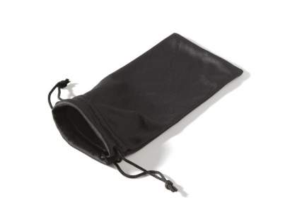 Pouch for glasses or sunglasses. This pouch is made of microfiber material and can be used to store or clean your glasses.