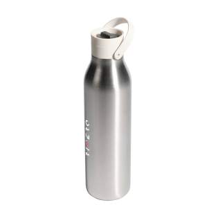 Reusable, double-walled thermos/water bottle from Circular&Co. Made from 90% post-consumer recycled stainless steel. Thanks to the Swift-Click™ screw cap with Dual-Drink™ closure, the bottle is easy to open and close with one hand: press the cap in for a quick sip or unscrew it for a full guzzle. The PP cap has a handy silicone carrying loop. Keeps drinks hot for up to 12 hours and cool for up to 24 hours. 100% recyclable. Not suitable for carbonated drinks. The bottle and cap are top-rack dishwasher-safe. Hand-washing is recommended to preserve the print. 100% leak- and spill-proof. Ideal for on the road or at the gym. Capacity 750 ml. Each item is individually boxed. Reusable, double-walled thermos/water bottle from Circular&Co. Made from 90% post-consumer recycled stainless steel. Thanks to the Swift-Click™ screw cap with Dual-Drink™ closure, the bottle is easy to open and close with one hand: press the cap in for a quick sip or unscrew it for a full guzzle. The PP cap has a handy silicone carrying loop. Keeps drinks hot for up to 12 hours and cool for up to 24 hours. 100% recyclable. Not suitable for carbonated drinks. The bottle and cap are top-rack dishwasher-safe. Hand-washing is recommended to preserve the print. 100% leak- and spill-proof. Ideal for on the road or at the gym. Capacity 750 ml. Each item is individually boxed.