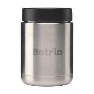 WoW! Double-walled, vacuum-insulated food container with carrying ring made from recycled stainless steel and plastic screw-on lid. 100% leak proof. The food container has a large opening for easy filling and cleaning. Keeps food and drinks hot or cool for a long time. Perfect for carrying, for example, a (hot) lunch, soup or yoghurt with fruit. Not dishwasher-safe. RCS-certified. Total recycled material: 73%. Capacity 500 ml. Stainless steel can be recycled many times whilst retaining the quality of the material. By using recycled stainless steel, fewer new raw materials are needed. This means less energy consumption and less use of water. Each item is supplied in an individual brown cardboard box. WoW! Double-walled, vacuum-insulated food container with carrying ring made from recycled stainless steel and plastic screw-on lid. 100% leak proof. The food container has a large opening for easy filling and cleaning. Keeps food and drinks hot or cool for a long time. Perfect for carrying, for example, a (hot) lunch, soup or yoghurt with fruit. Not dishwasher-safe. RCS-certified. Total recycled material: 73%. Capacity 500 ml. Stainless steel can be recycled many times whilst retaining the quality of the material. By using recycled stainless steel, fewer new raw materials are needed. This means less energy consumption and less use of water. Each item is supplied in an individual brown cardboard box.