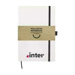 WoW! Durable A5 notebook with a cover made from recycled milk cartons (up to 70%). With 80 sheets of cream-coloured lined paper (80 g/m²), elastic closure and a reading ribbon.
The milk cartons consist of aluminum, paper and plastic. These materials are separated from each other and the leftover paper is used to make the cover of this notebook.