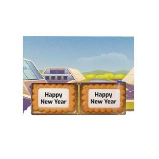 4 caramel-flavored cookies, approx. 20 grams in a box. Full color printing on the cookies and the box 4 caramel-flavored cookies, approx. 20 grams in a box. Full color printing on the cookies and the box