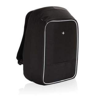 This Swiss Peak anti-theft 15.6” laptop backpack is a stylish option for your every day commute. The hidden zipper closures and secret pockets will keep all your belongings safe. Connect your powerbank easily to the integrated USB charging port and charge your phone or tablet on the go. Stay visible at night thanks to the reflective safety strips. With luggage strap. With AWARE™ tracer that validates the genuine use of recycled materials. Each bag has reused 24.4 0.5L PET bottles. 2% of proceeds of each AWARE™ product sold will be donated to Water.org. PVC free. Registered design®<br /><br />FitsLaptopTabletSizeInches: 15.6<br />PVC free: true