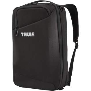 A 2-in-1 eco-friendly briefcase that converts into a backpack for easier business travel. Features dedicated pockets for a 16" MacBook® or 15.6" PC, and a 10.5" tablet. Multiple internal organization pockets to secure contents in briefcase or backpack mode, and a removable, padded shoulder strap to carry comfortably in briefcase mode. Produced with 100% recycled 1680 polyester material with YKK zippers. A 2-in-1 eco-friendly briefcase that converts into a backpack for easier business travel. Features dedicated pockets for a 16" MacBook® or 15.6" PC, and a 10.5" tablet. Multiple internal organization pockets to secure contents in briefcase or backpack mode, and a removable, padded shoulder strap to carry comfortably in briefcase mode. Produced with 100% recycled 1680 polyester material with YKK zippers.