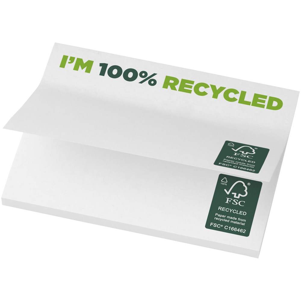 Notes autocollantes recyclées 100 x 75 mm Sticky-Mate® - FDS Promotions